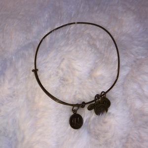 Alex & Ani K monogram small charm - gold